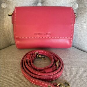 Portland Leather Goods Mini Metro Crossbody Bag - Tulip